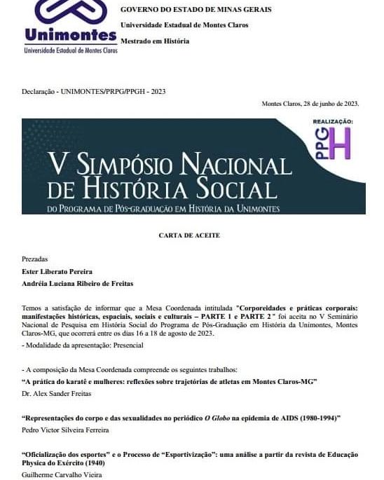 V Seminário Nacional de Pesquisa em História Social