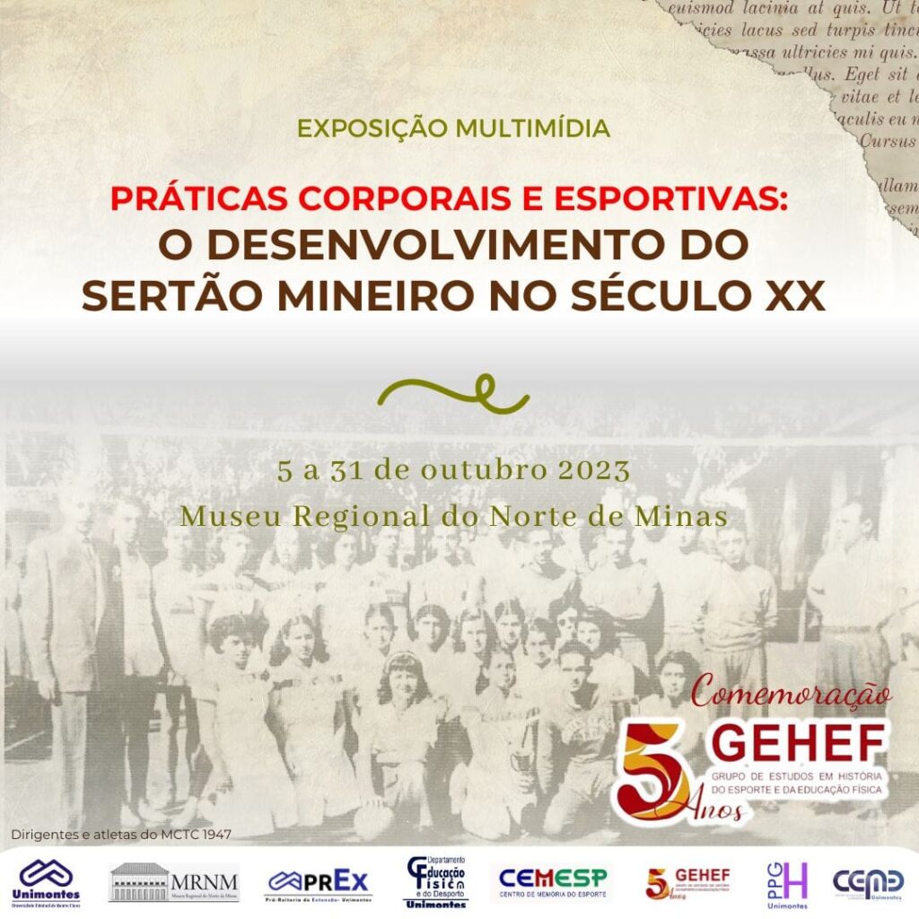 Convite para exposição e seminário sobre esportes e desenvolvimento em Montes Claros