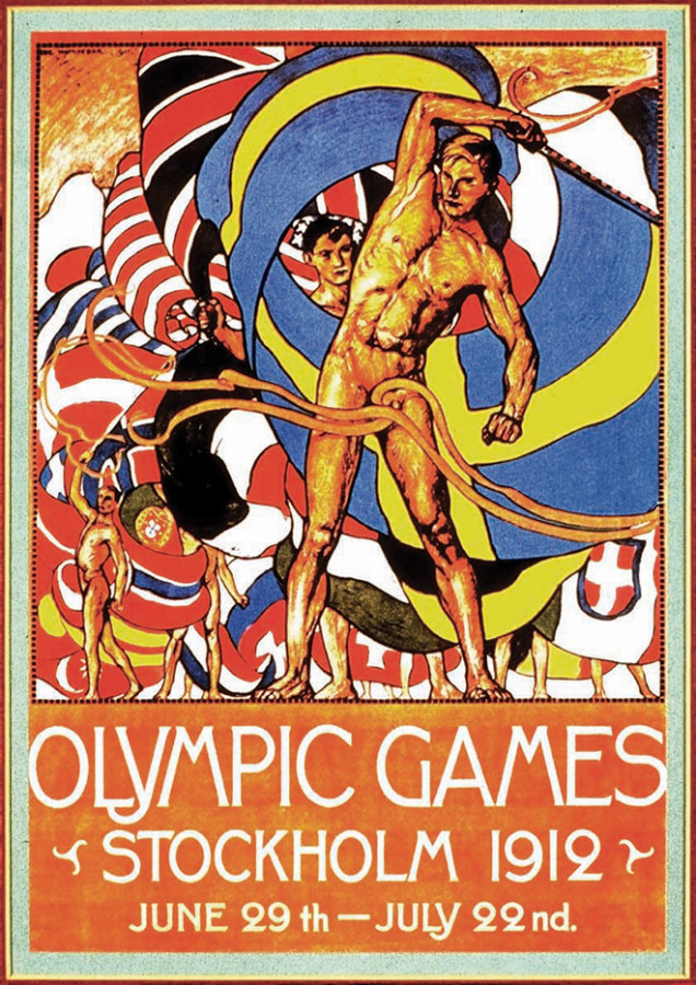 Cartaz alusivo à edição dos Jogos Olímpicos de 1912