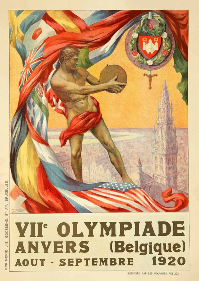 Cartaz alusivo à edição dos Jogos Olímpicos de 1920