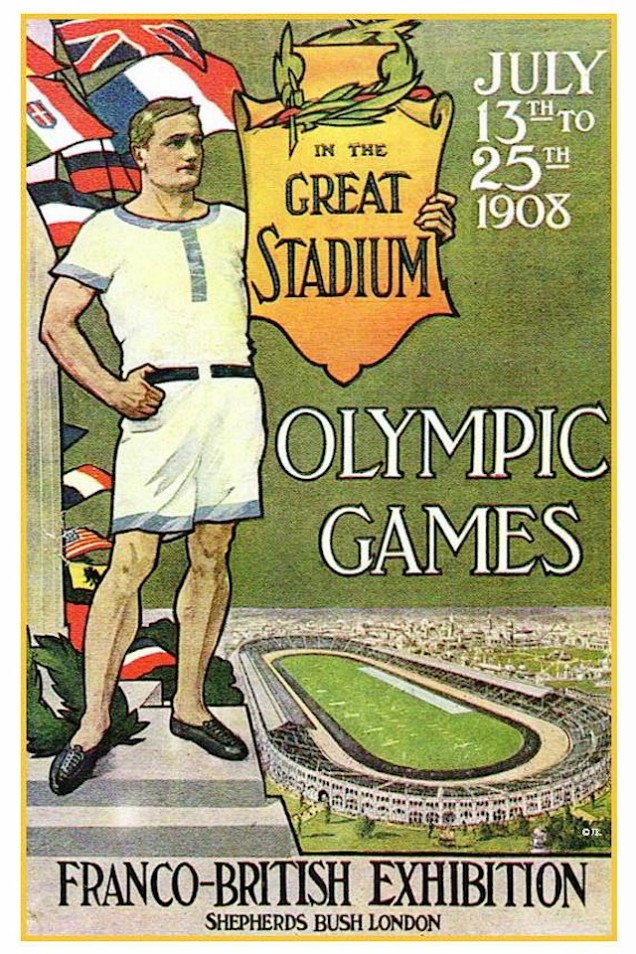 Cartaz alusivo à edição dos Jogos Olímpicos de 1908