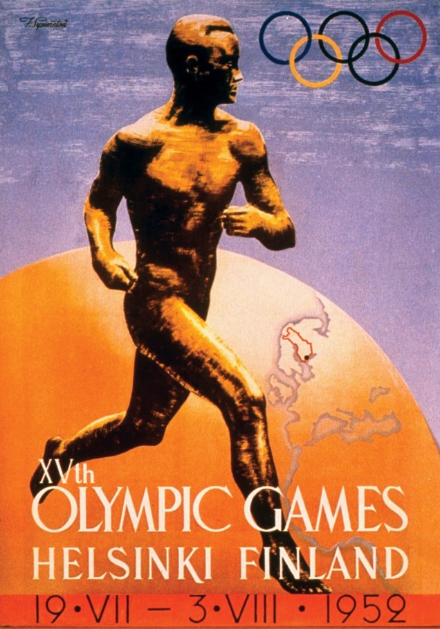 Cartaz alusivo à edição dos Jogos Olímpicos de 1952